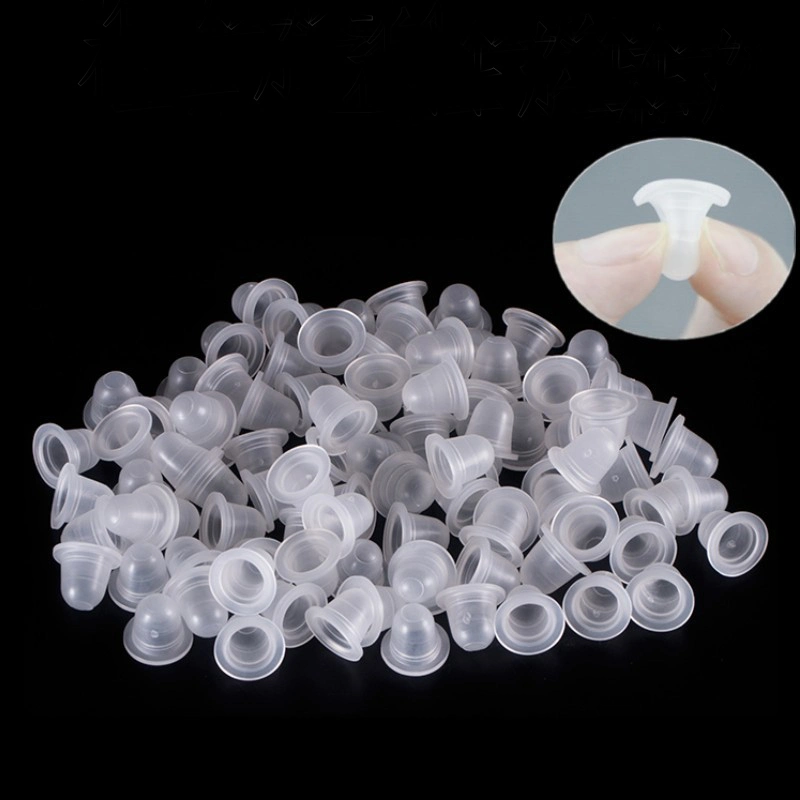 Disposable Transparent Soft Silicone Rubber Tattoo Pigment Container Microblading Ink Cups for Ink Holder