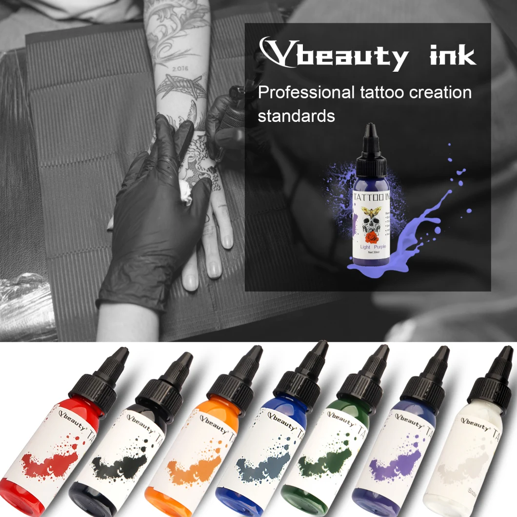 Tuffking 7 Colors Natural Plant Tattoo Ink 30ml Tattoo Pigments