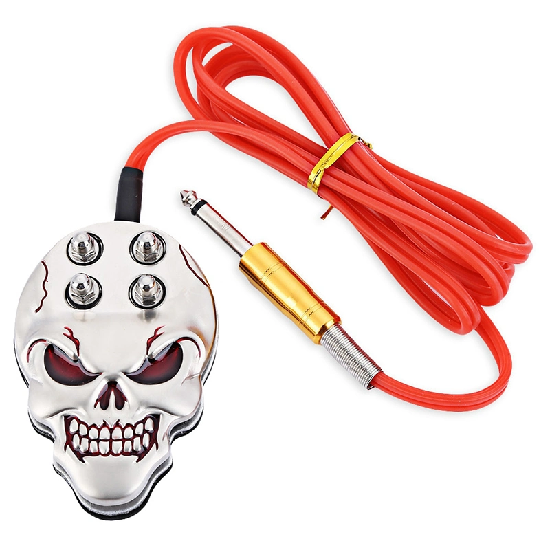 Wholesale Durable Stainless Steel Skull Pedal Tattoo Accessory Tattoo Foot Switch for Tattoo Gun Machine