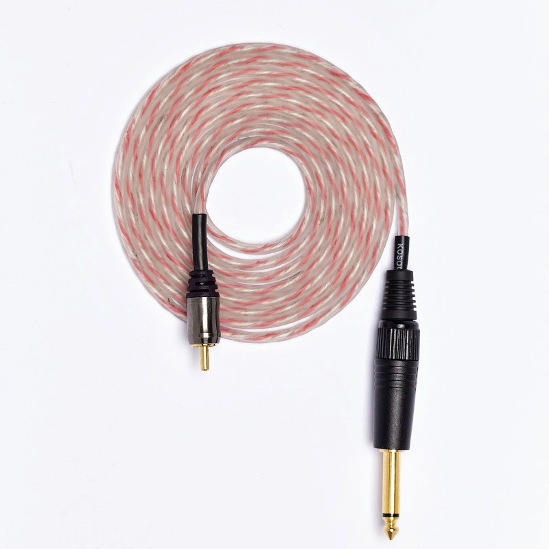 Newest Tattoo Accessory 1.8m Transparent Silicone RCA Cable Tattoo Clip Cord for Tattoo Machine