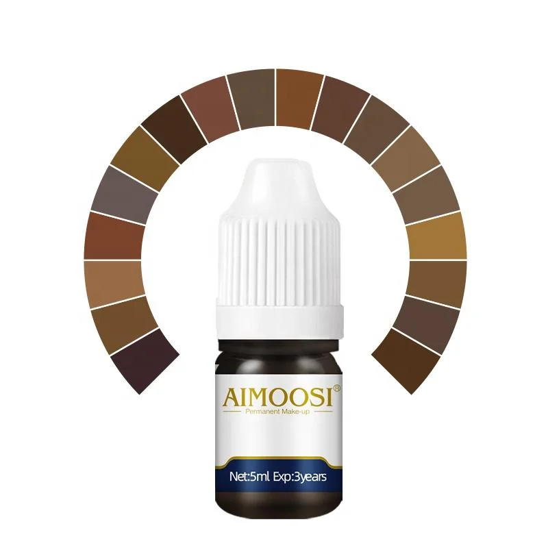 Aimoosi Organic Microblade Micro Pigment 5ml Cosmetic Color Microblading Pigment Inktsa Microblading Eyebrow Tattoo Pigment Ink