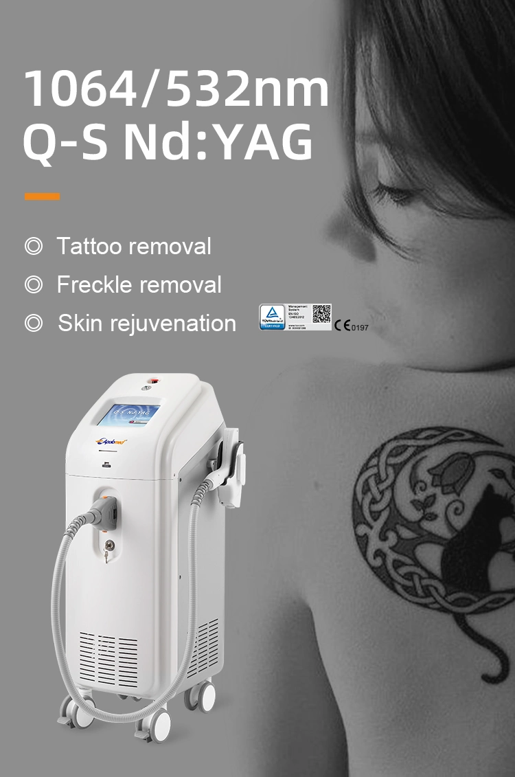 Tattoo Removal 1064nm Laser Multi-Frequency Q Switched YAG Laser Tattoo Removal Machine